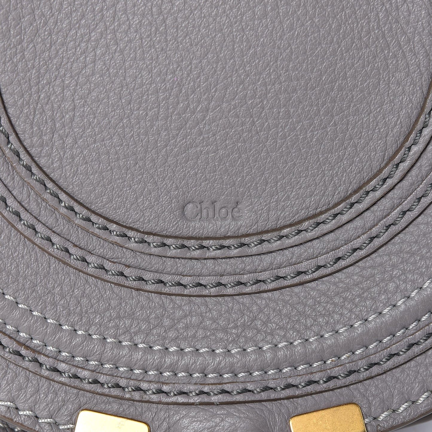 Calfskin Mini Marcie Round Crossbody Bag Cashmere Grey