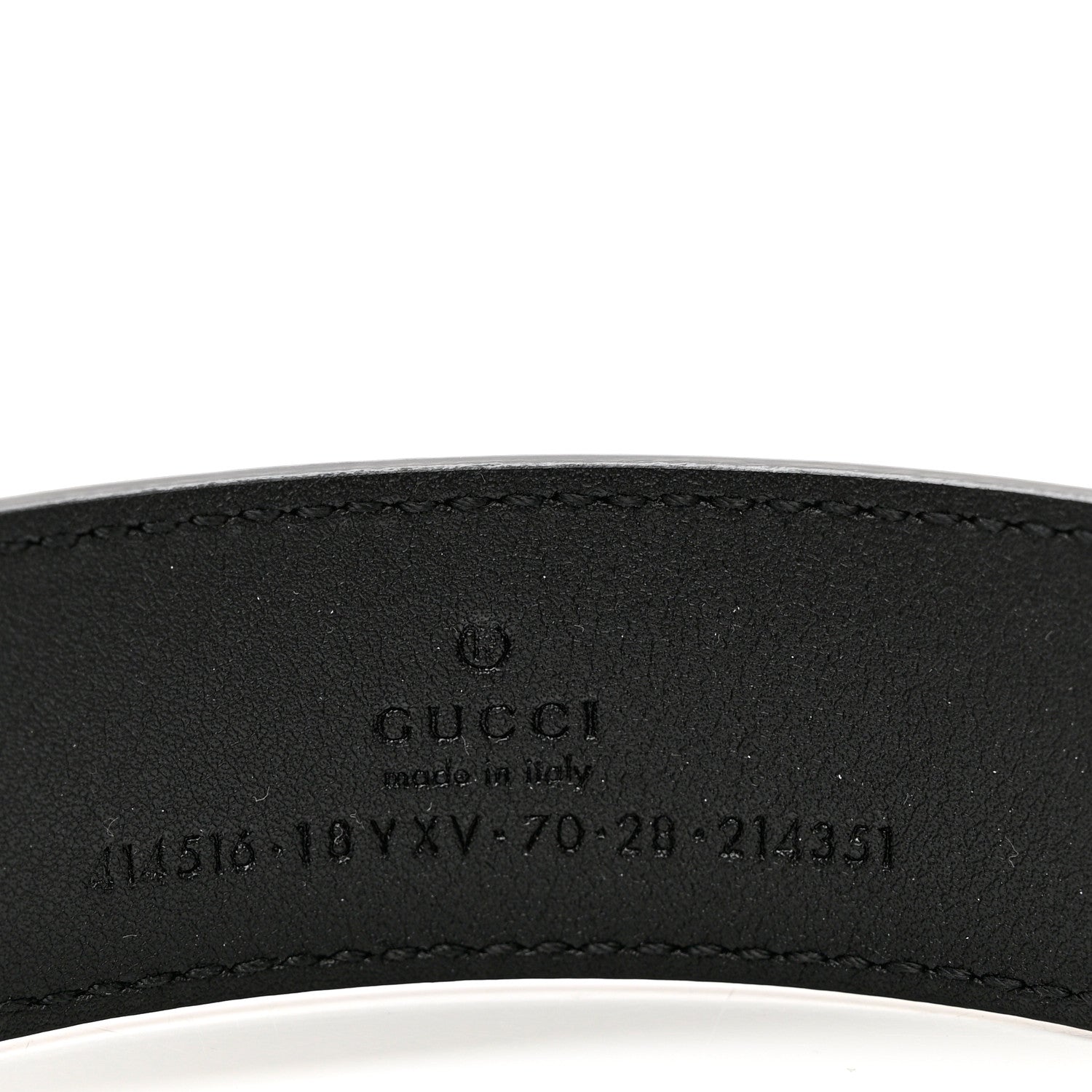 Gucci Azalea Calfskin Enamel Monochrome Double G 30mm Belt 70 28 Black 3 of 5