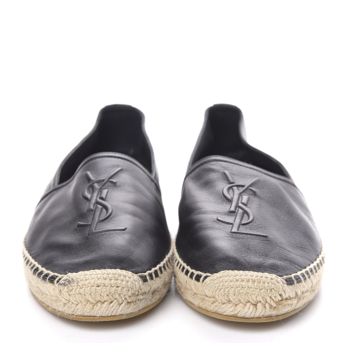 Lambskin Monogram Espadrilles 41 Black