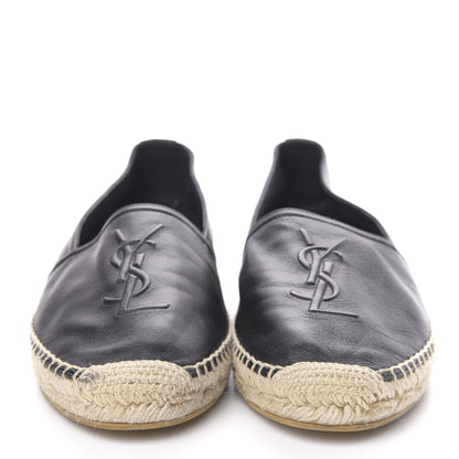 Saint Laurent Lambskin Monogram Espadrilles 41 Black 2 of 8