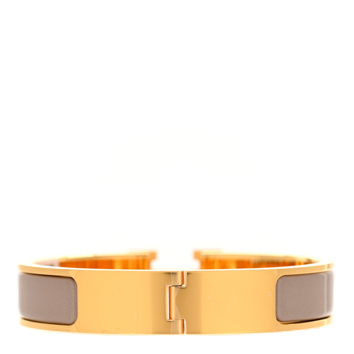 Enamel Narrow Clic Clac H Bracelet PM Marron Glace