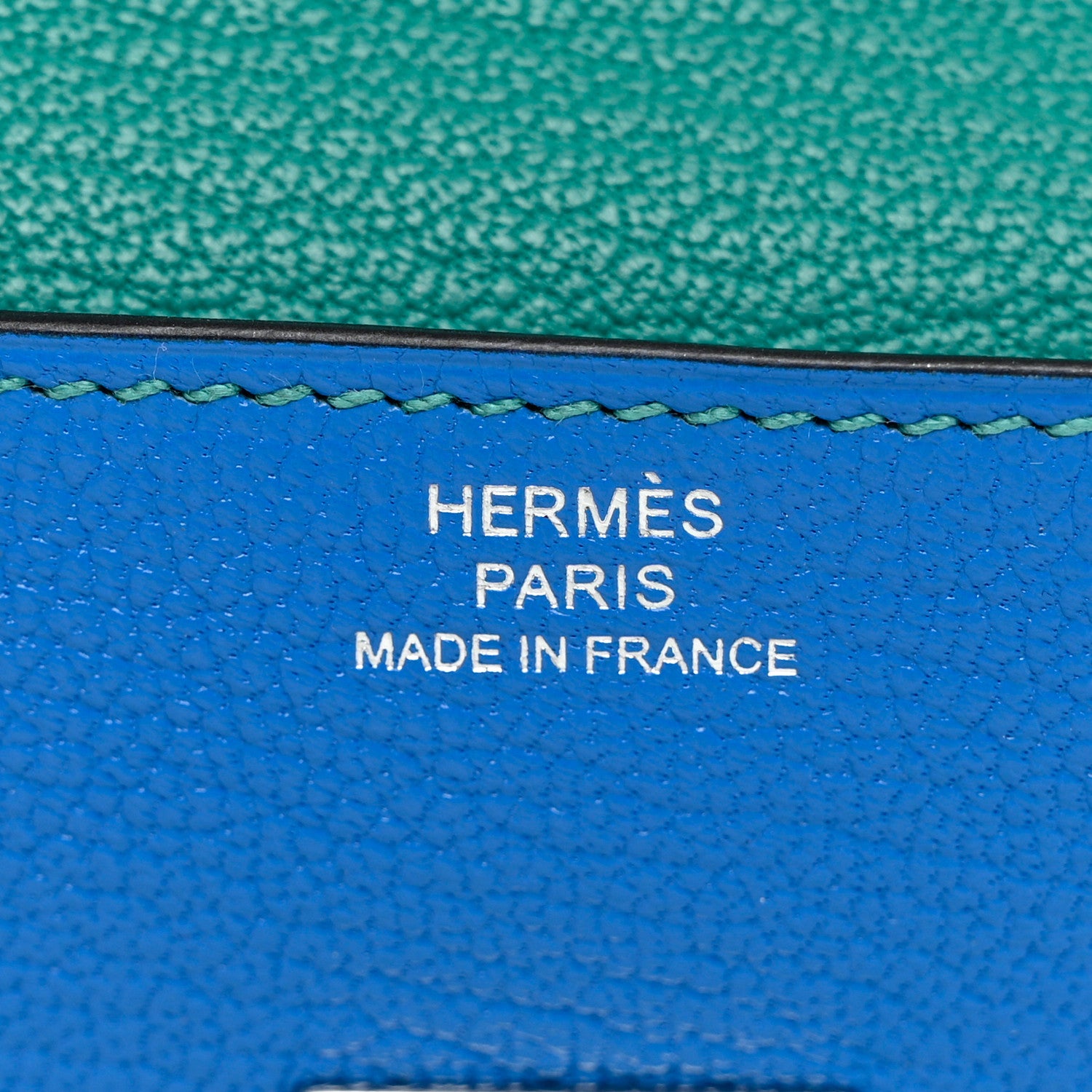 Hermes Chevre Mysore Mini Clic Card Holder Bleu Hydra Vert Verone 6 of 9
