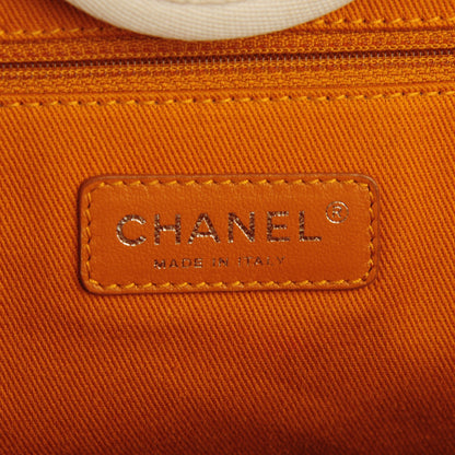 Chanel Woven Straw Raffia Large Deauville Tote Yellow 6 of 7