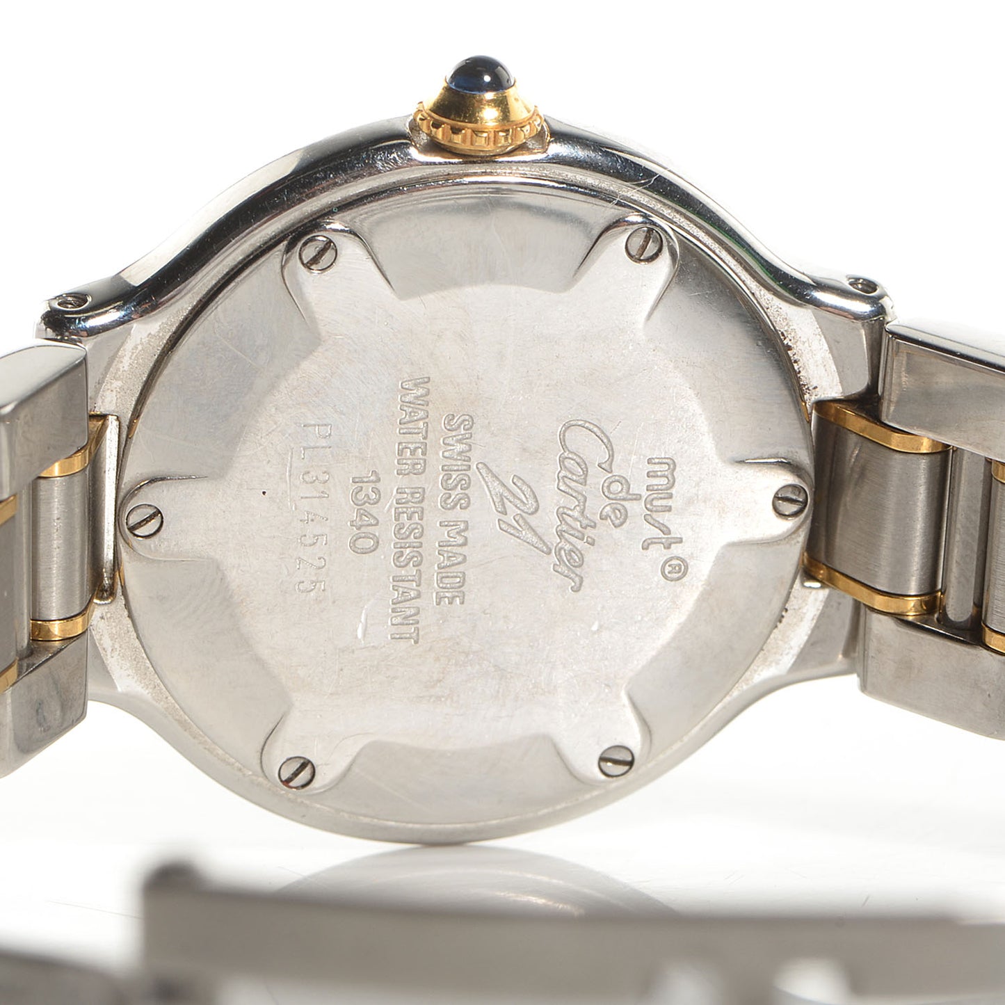 Stainless Steel 18K Yellow Gold 28mm Must De 21 Quartz Watch