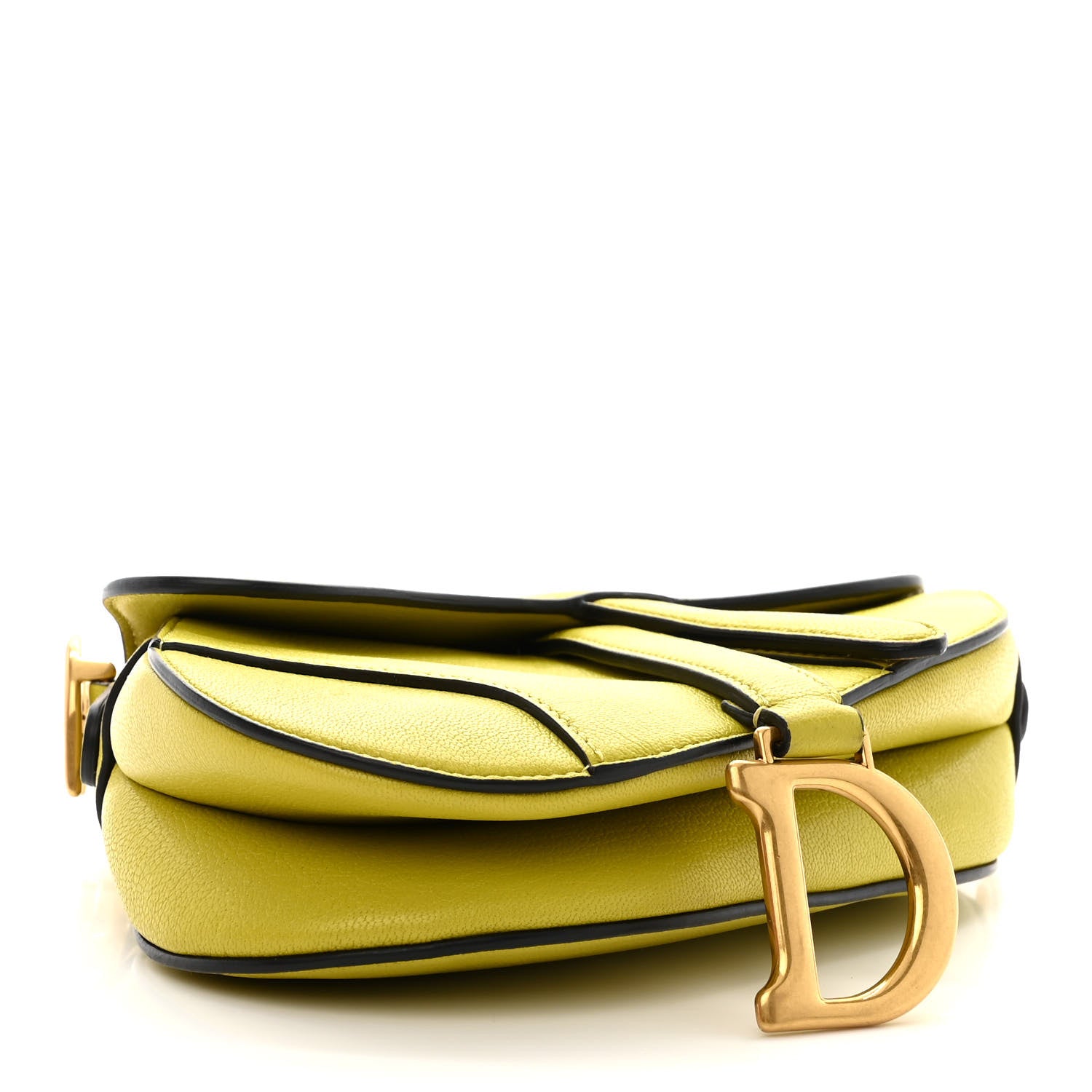Christian Dior Goatskin Mini Saddle Bag Lime 4 of 10