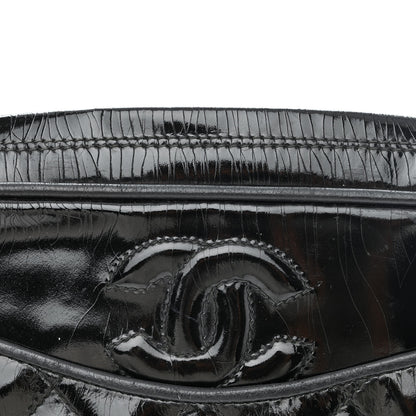 Chanel Patent Quilted Tassel Camera Case Black 17 of 19