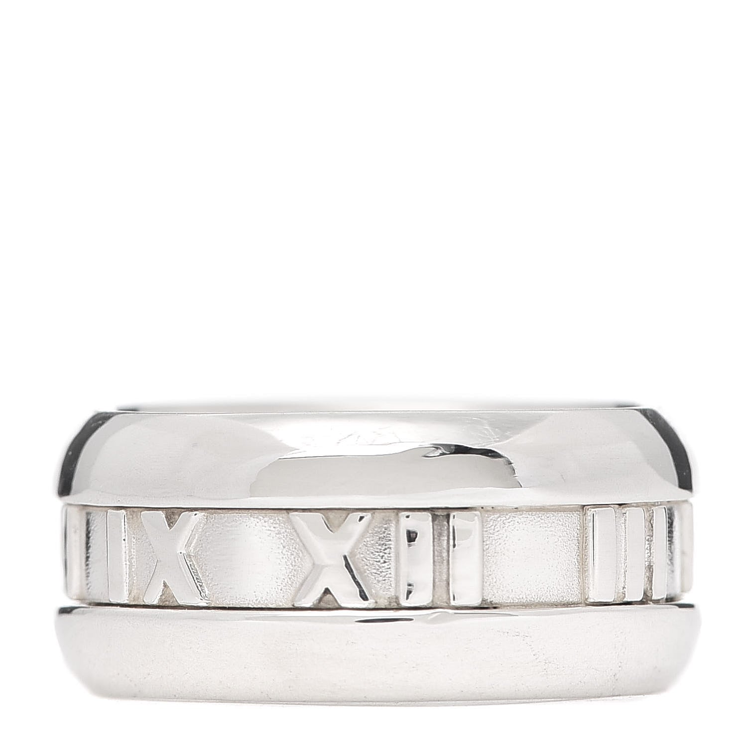 Tiffany Sterling Silver Atlas Band Ring 54 6.75 1 of 4