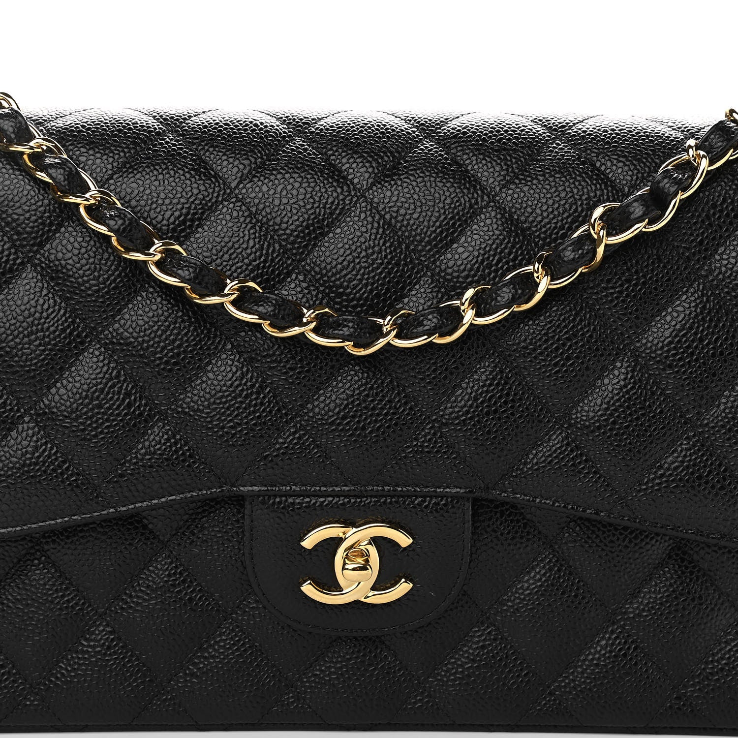 Chanel Caviar Quilted Jumbo Double Flap Black 8 of 12