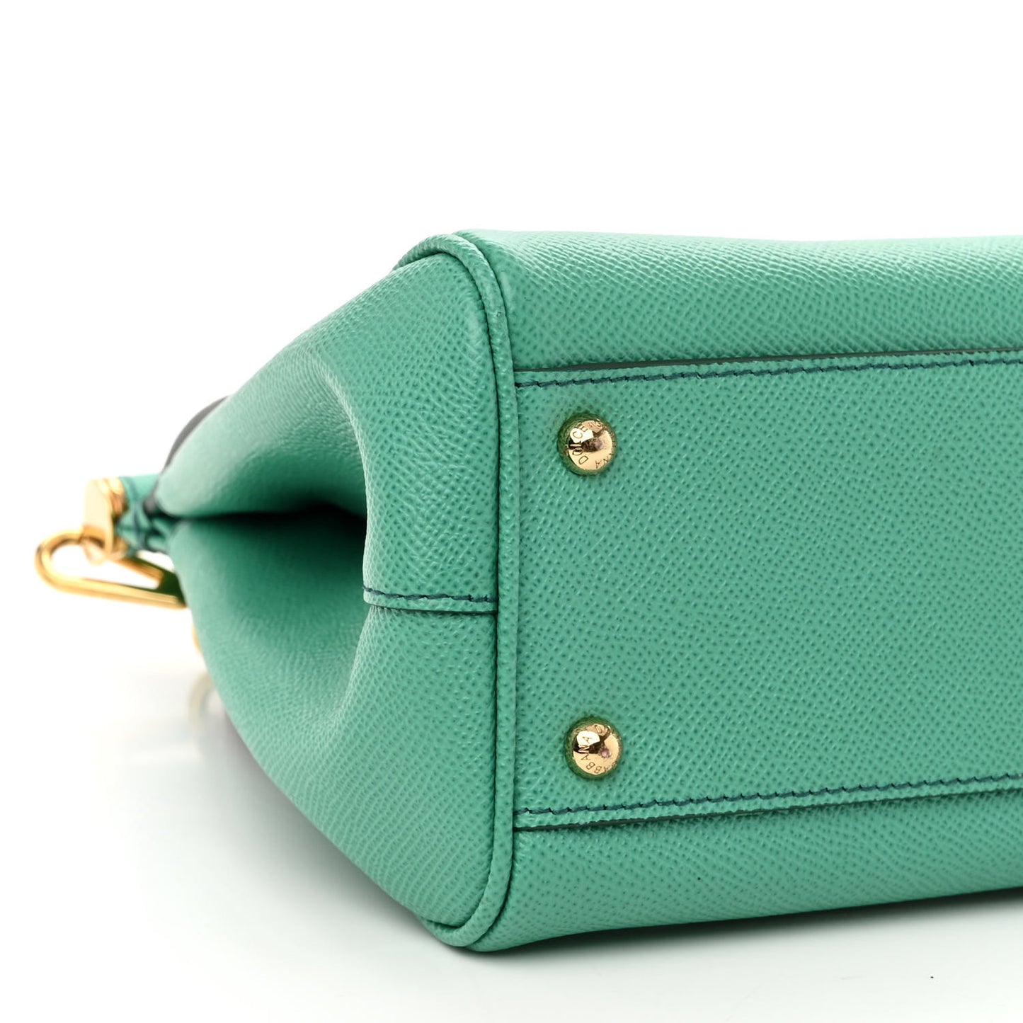DOLCE &amp; GABBANA Dauphine Calfskin Medium Miss Sicily Satchel Verde Muschio