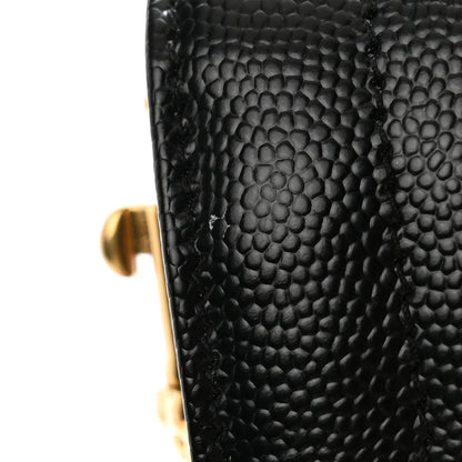 Saint Laurent Grain De Poudre Textured Mixed Matelasse Triquilt Monogram Clutch Black 10 of 12