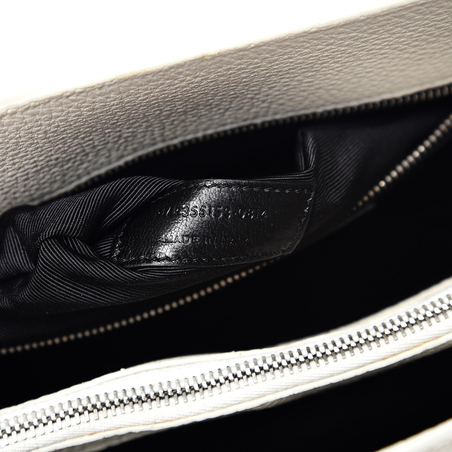 Saint Laurent Grained Calfskin Small Sac De Jour Dove White 8 of 20