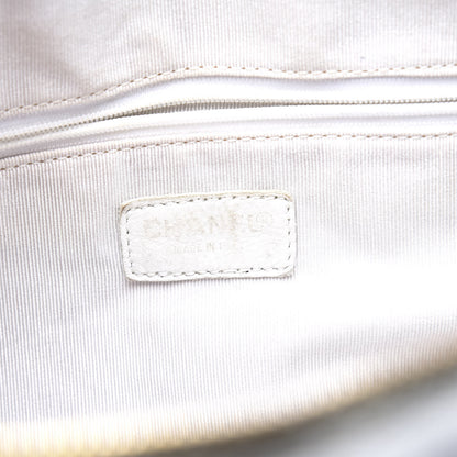 Chanel Calfskin Stitch Bowler White 5 of 9