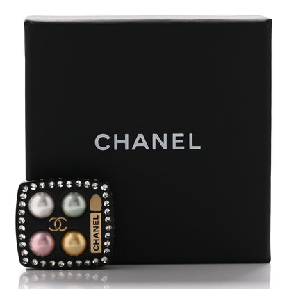 Chanel Crystal Pearl Eyeshadow Pallette Brooch Black Multicolor 5 of 5