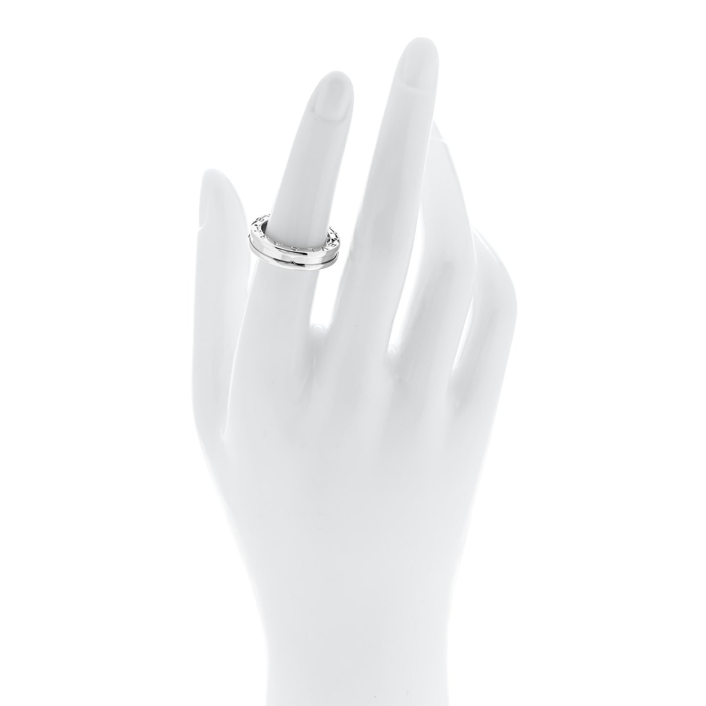 18K White Gold B.Zero1 One-Band Ring 52 6