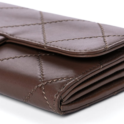 Chanel Lambskin Stitched Orient Express Wallet on Chain WOC Brown 10 of 13