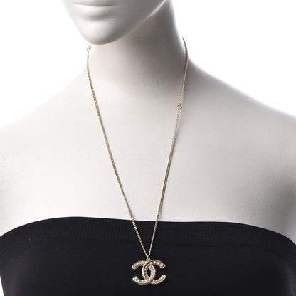 Chanel Pearl CC Pendant Necklace Gold 2 of 6