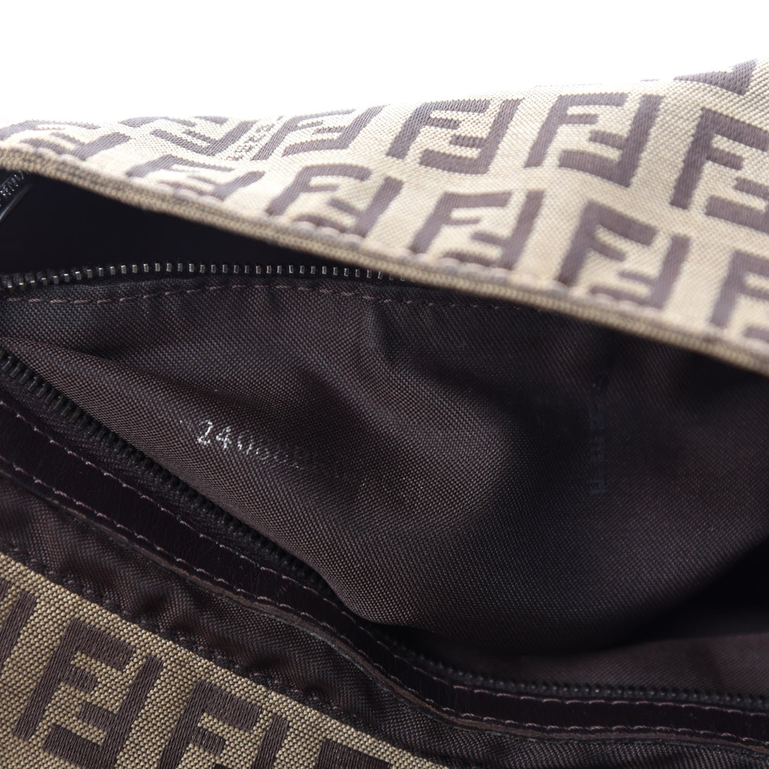 Fendi Zucchino Mama Baguette Dark Brown 10 of 11