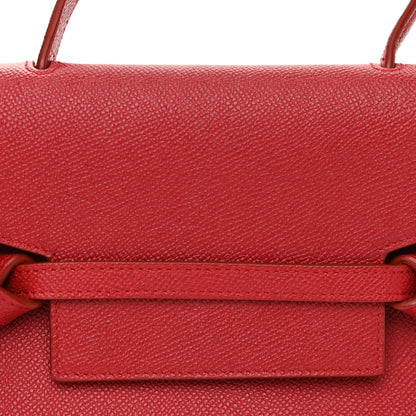 Celine Grained Calfskin Nano Belt Bag Coquelicot 8 of 14