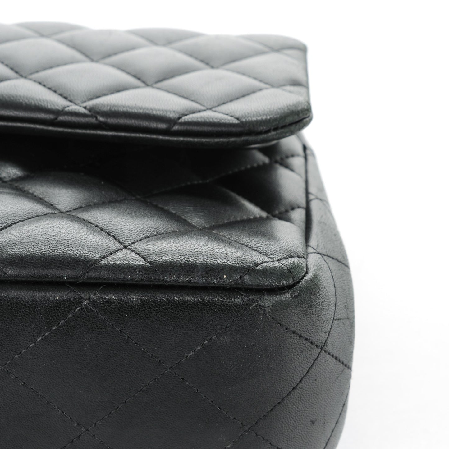 Lambskin Quilted Jumbo Double Flap So Black