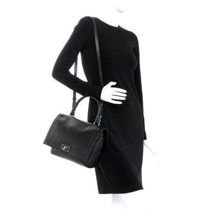 Givenchy Grained Calfskin Small Shark Lock Satchel Black 2 of 7