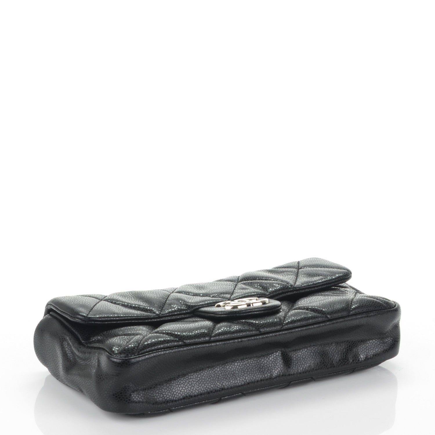 Chanel Glazed Caviar Quilted Small Nature Flap Bag Black 4 of 7