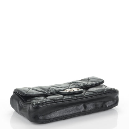 Chanel Glazed Caviar Quilted Small Nature Flap Bag Black 4 of 7