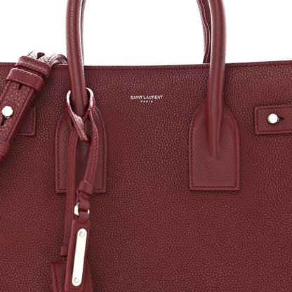 Saint Laurent Grained Calfskin Small Supple Sac De Jour Dark Pallisandre 8 of 16