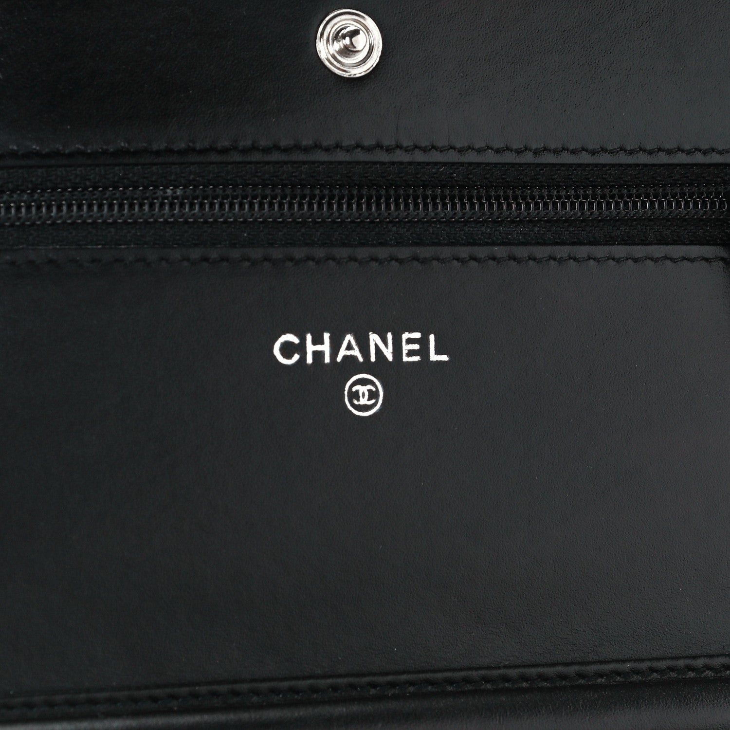Chanel Patent Quilted Wallet On Chain WOC Navy 6 of 11