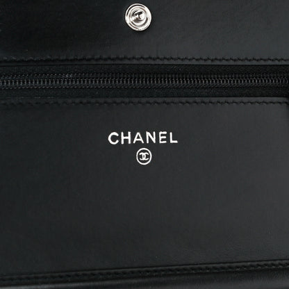 Chanel Patent Quilted Wallet On Chain WOC Navy 6 of 11