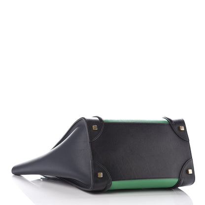 Celine Smooth Calfskin Mini Bi-Color Luggage Grass 4 of 20