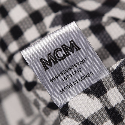 MCM Visetos Medium Anya Zip Top Shopper Tote Black 10 of 10