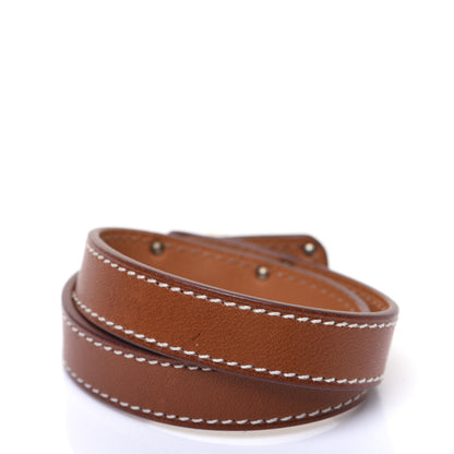 Hermes Barenia Kelly Double Tour Bracelet XS Fauve 3 of 10