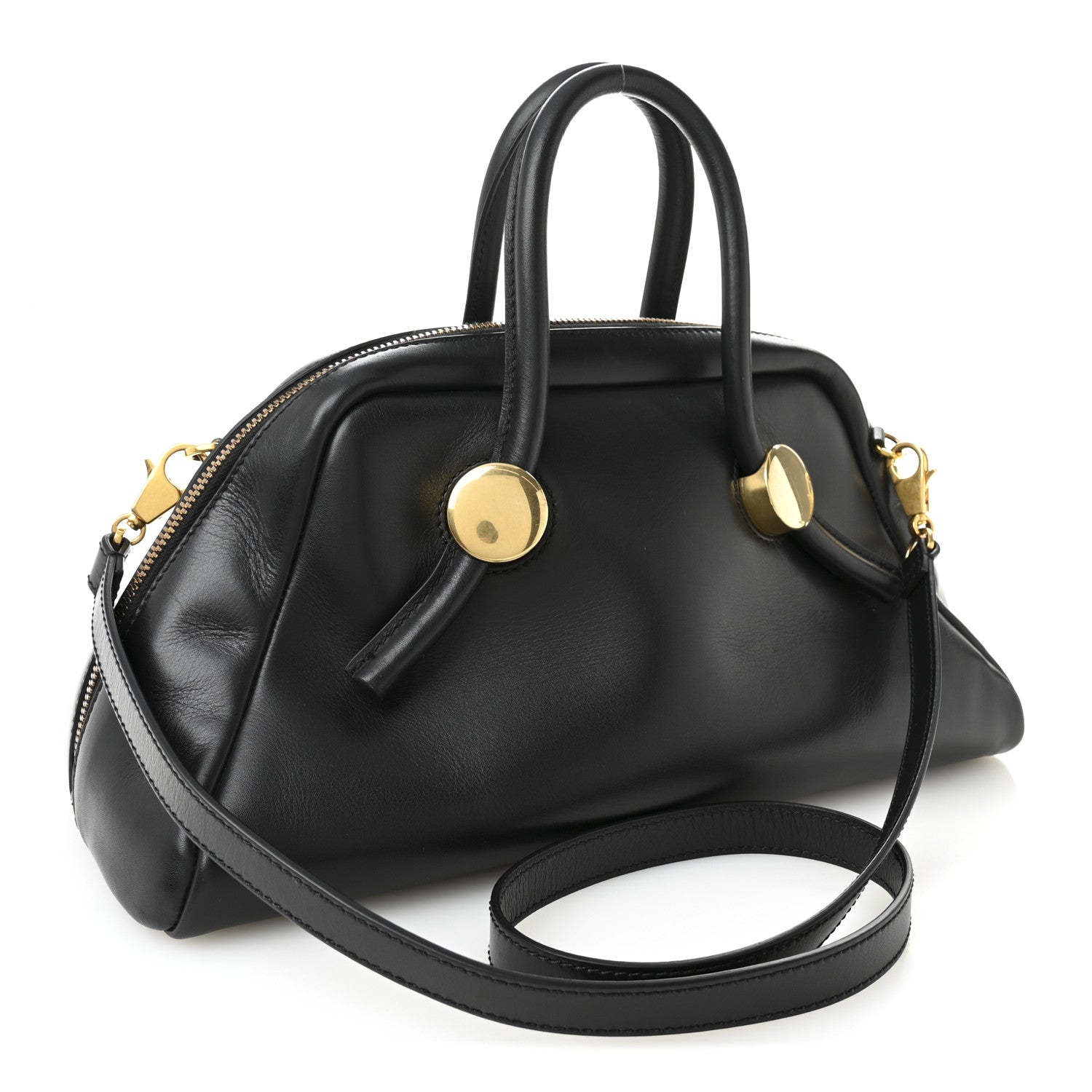 Proenza Schouler Calfskin Pipe Bowler Black 3 of 9