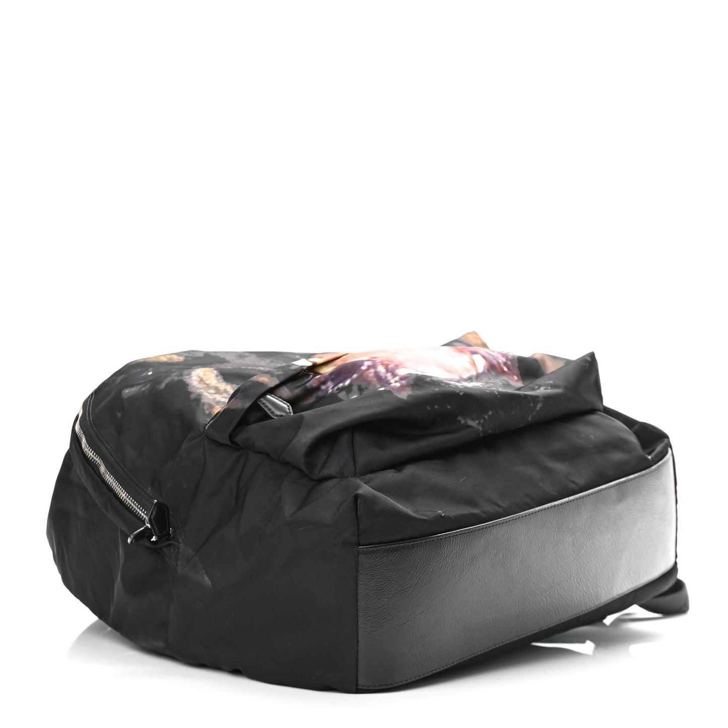 Nylon Rottweiler Print Backpack Black