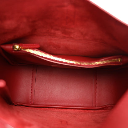 Saint Laurent Smooth Calfskin Small Le 5 A 7 Soft Hobo Red Danger 5 of 10