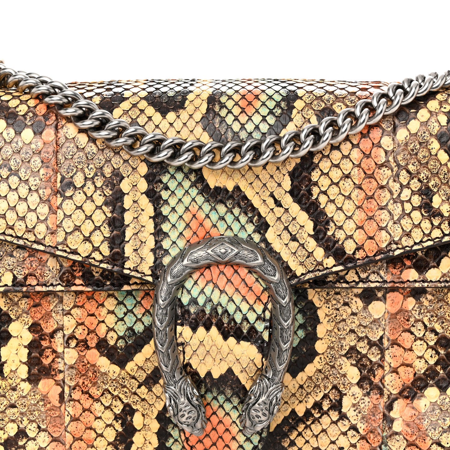 Snakeskin Small Dionysus Shoulder Bag Multicolor