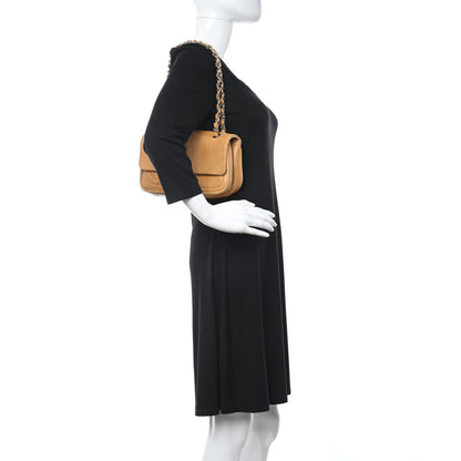 Chanel Calfskin Diagonal Ligne Medium Flap Beige 2 of 20