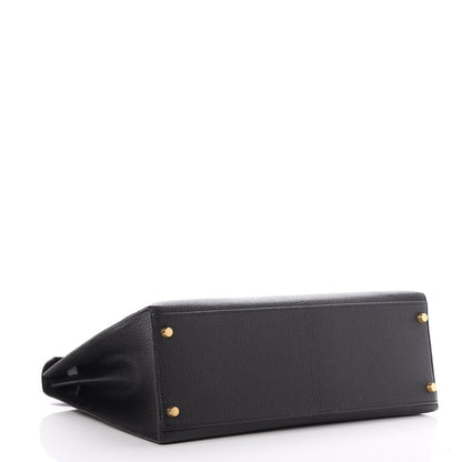 Hermes Chevre de Coromandel Kelly Sellier 35 Black 5 of 31