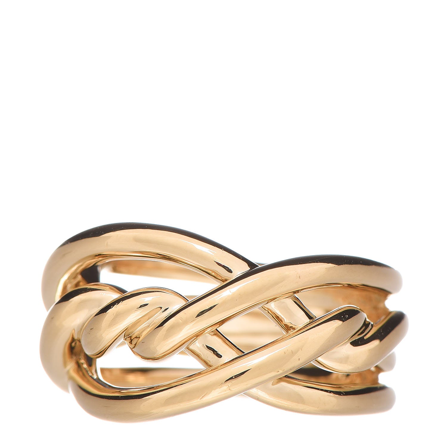 David Yurman 18K Yellow Gold 11.5mm Continuance Ring 49 5 1 of 4