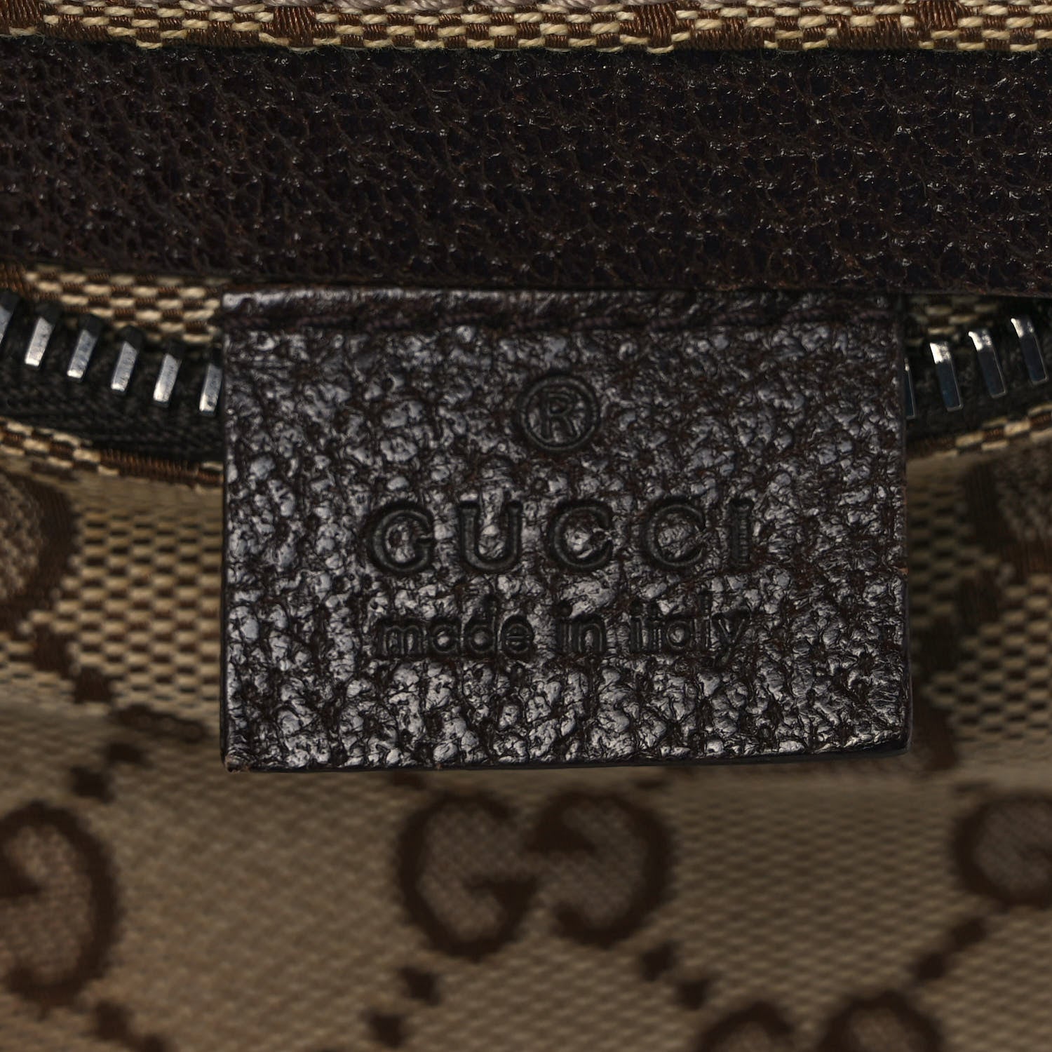 Gucci GG Monogram Double Pocket Belt Bag Dark Brown 6 of 10
