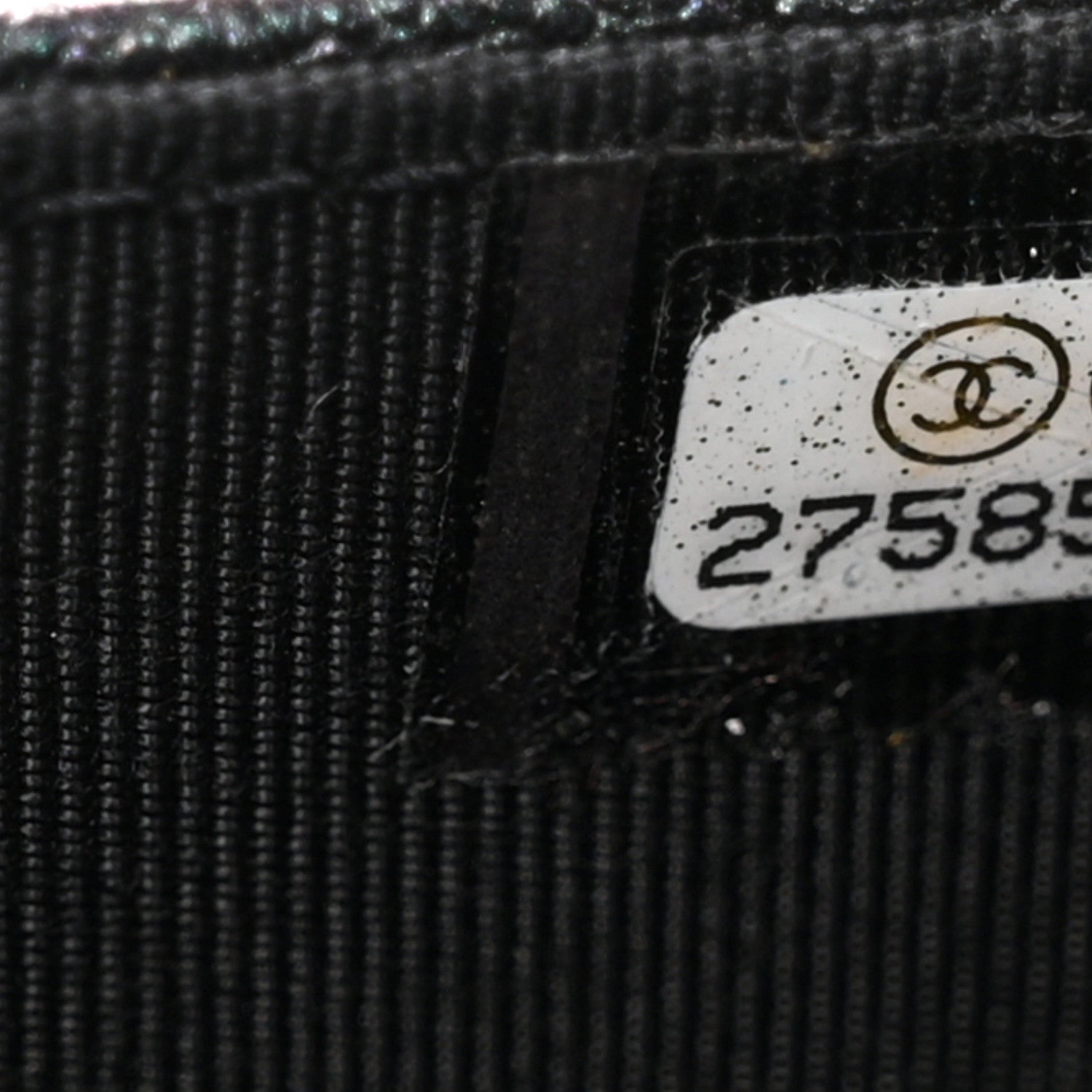 Chanel Iridescent Caviar Quilted Wallet on Chain WOC Black 8 of 11