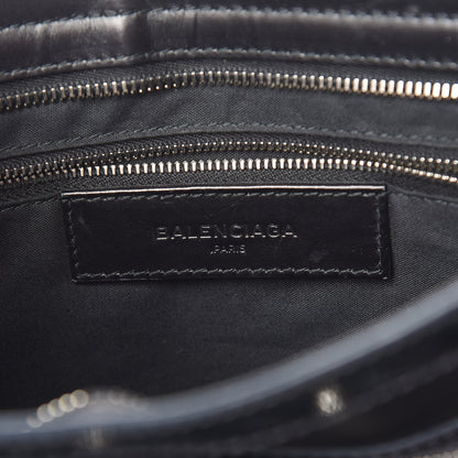 Balenciaga Smooth Calfskin Metallic Patent Giant 12 Silver Hardware City Black Gris 7 of 21