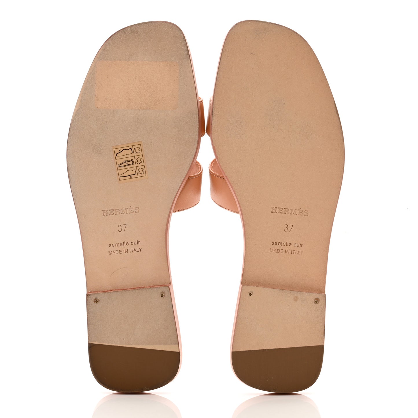 Box Calfskin Oran Sandals 37 Granit Rose