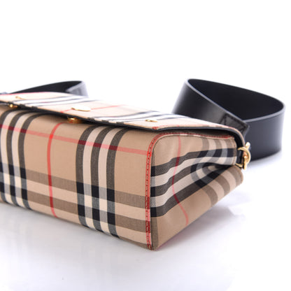 Burberry Vintage Check Hackberry Crossbody Bag Archive Beige Black 8 of 10