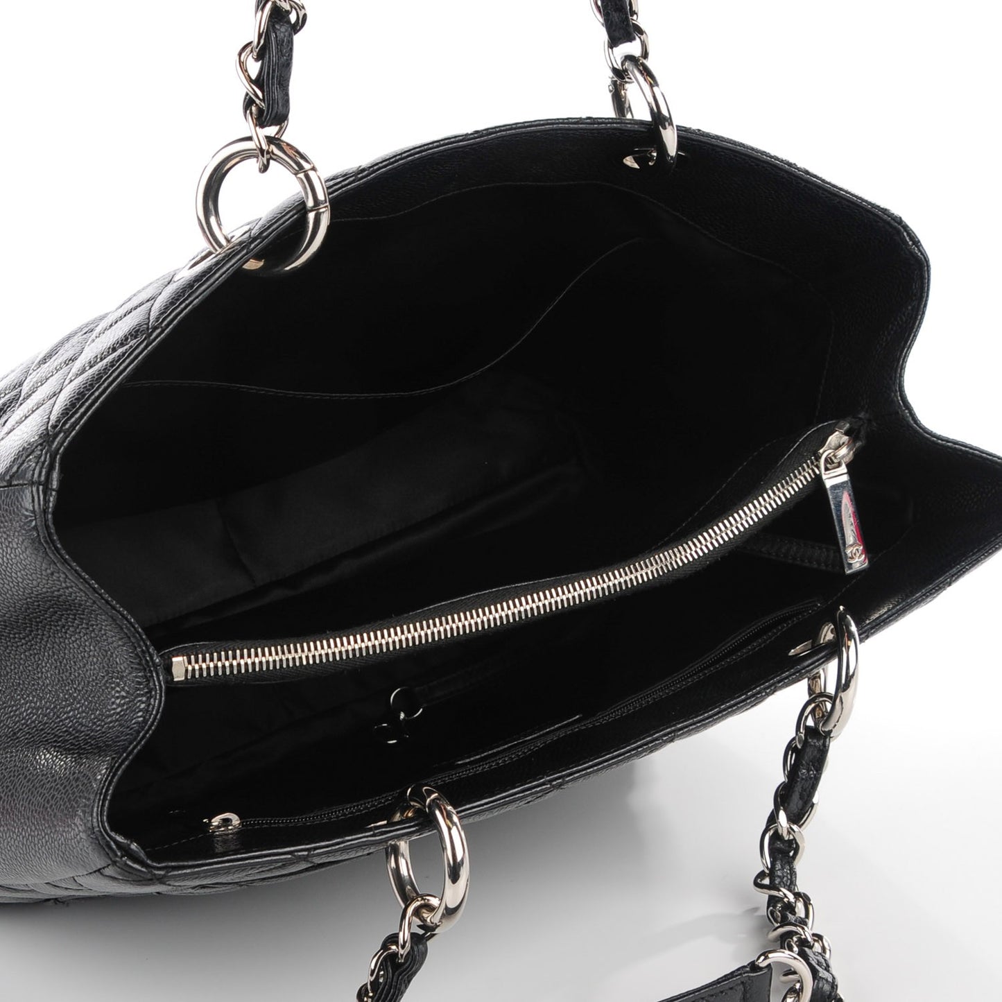 Caviar Quilted Grand Shopping Tote GST Black