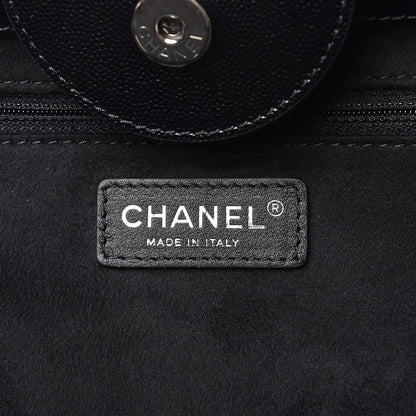 Chanel Caviar Medium Studded Deauville Tote Black 7 of 9