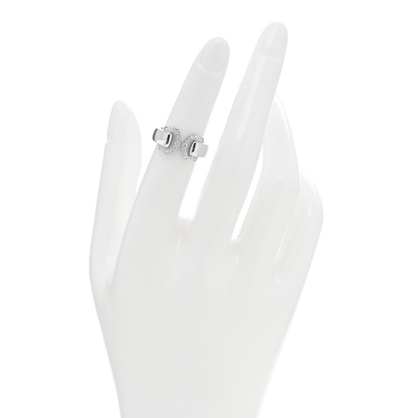 18K White Gold Diamond C De Cartier Ring  50 5.25