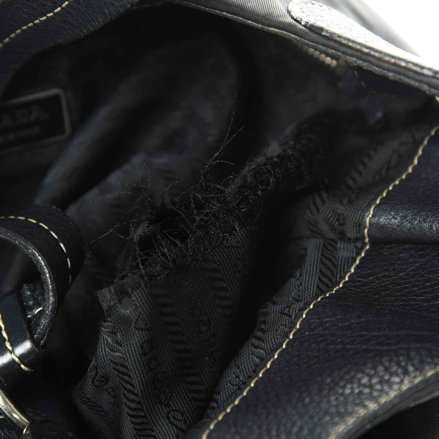 Prada Tessuto Nylon Hobo Black 15 of 27