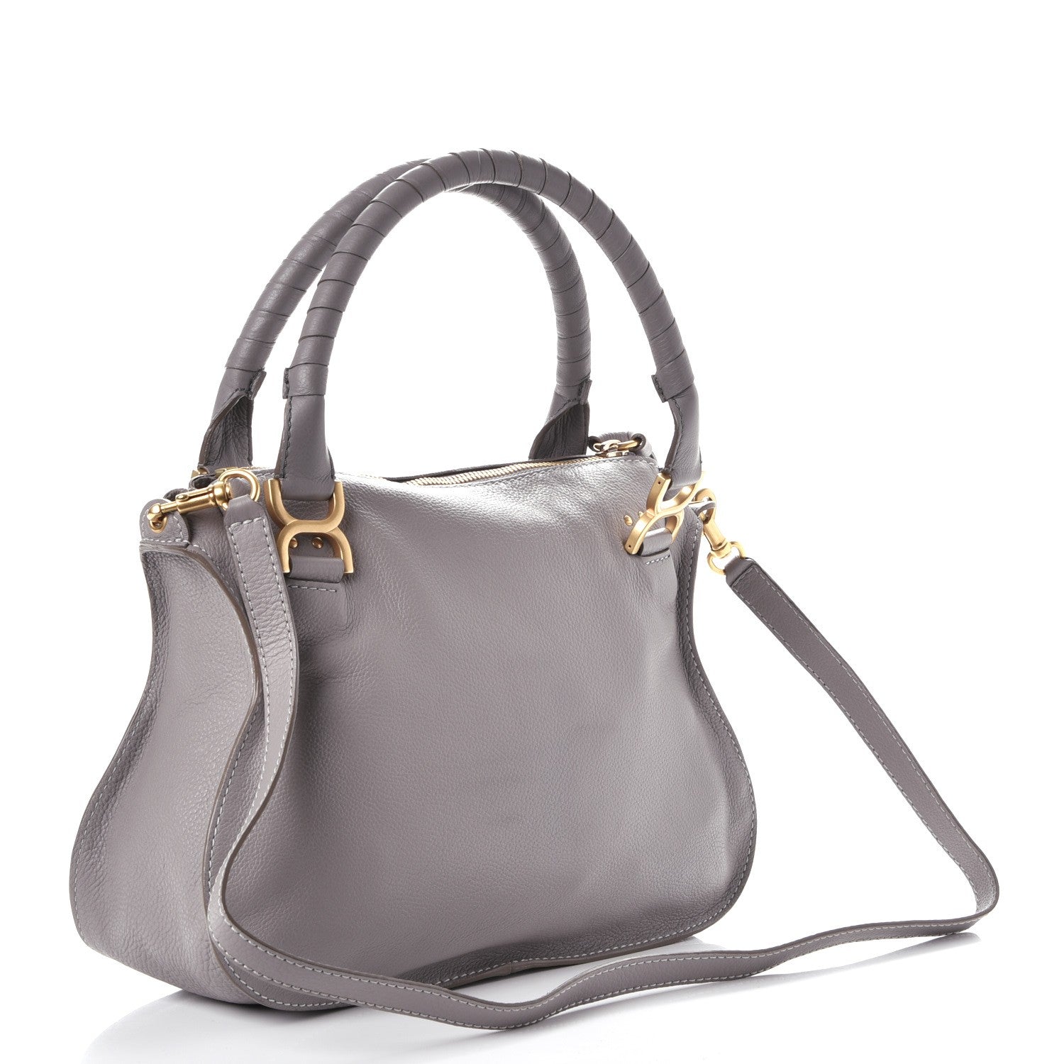 Chloe Calfskin Medium Marcie Satchel Cashmere Grey 4 of 10