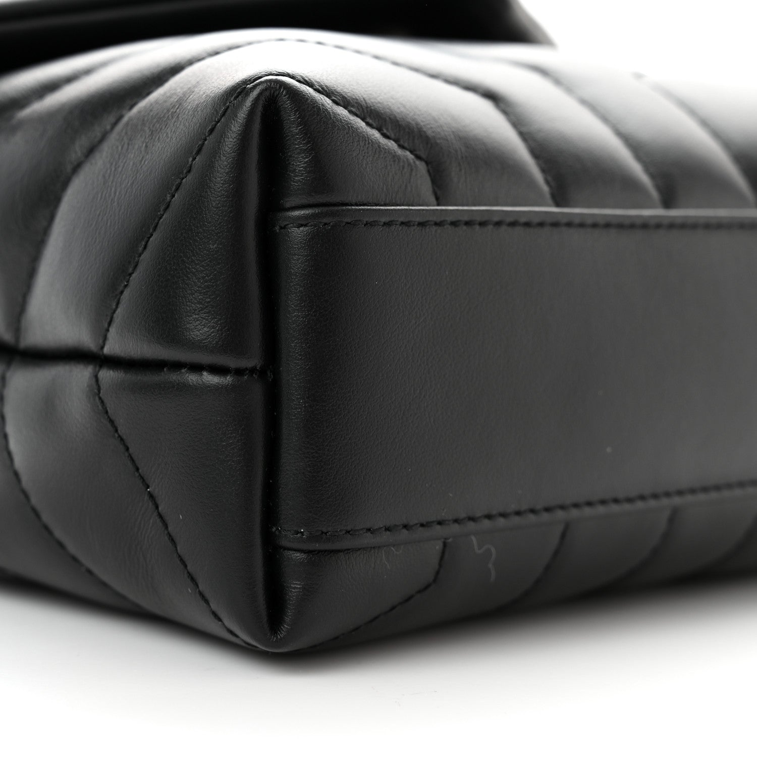 Saint Laurent Calfskin Y Quilted Monogram Toy Loulou Crossbody Bag Black 8 of 10